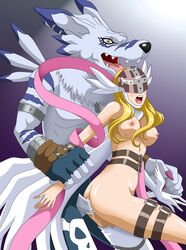 angel angewomon areola armor ass bbmbbf belt big_breasts big_dom_small_sub big_penis blush breasts canine clothing cum cum_in_pussy cum_inside digihentai digimon domination ear_piercing elbow_gloves erect_nipples fangs female fingerless_gloves gloves gradient_background headgear helmet jeans male mammal muscular muscular_male navel nipples open_pants palcomix palcomix_vip pants penetration penis piercing pussy ribbons scar simple_background size_difference straight vaginal_penetration vein veiny_penis weregarurumon wolf