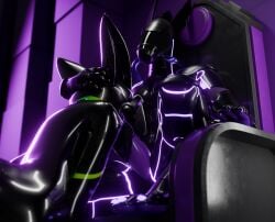 0f1_(retiu) 3d_(artwork) android anthro chair clothing converted deep_throat digital_media_(artwork) drone dronification duo empty_eyes erection fellatio furniture genitals hand_on_head hi_res latex latex_clothing latex_skinsuit machine male male/male male_penetrating mind_break mind_control obedient on_throne open_mouth oral oral_penetration penetration penile penile_penetration penis penis_in_mouth protogen robot scalie sex skinsuit submissive submissive_male synth_(vader-san) tail tanza3d throne throne_room tight_clothing transformation zerkon_(tanza3d)