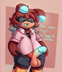 2025 android anthro balls blush bodily_fluids clothed clothing digital_drawing_(artwork) digital_media_(artwork) english_text erection fur genital_fluids genitals hair lagomorph leporid looking_at_viewer machine male malty_(minty_kane) mammal minty_kane open_mouth penis precum presenting presenting_penis rabbit robot simple_background smile solo text thick_thighs undressing undressing_self