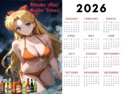 ai_generated bikini bishoujo_senshi_sailor_moon calendar calendar_(object) female minako_aino sailor_venus tagme