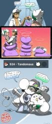 black_eyes black_hair buckteeth burnet_(pokemon) chabble cute dancing ditto hat headwear kukui_(pokemon) mouse mouse_boy mouse_ears mouse_girl mouse_tail pokemon pokemon_(species) shrink shrinking spinning tagme tandemaus transformation transformation_sequence white_fur white_hair wholesome yellow_eyes