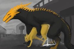 lizard (rain world) from mythology by corvidtree