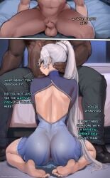 2boys ai_generated aibby back back_view balls behind_view blush blushing_female cheating cheating_(relationship) cheating_girlfriend cock_over_eyes cock_worship cuck cuckold cuckold_pov cuckolding dark-skinned_male dark_skin dialogue edited female femdom hips humiliation in_front_of_cuckold interracial interracial_sex large_penis male_pov muscular muscular_male netorare ntr oral penis_on_face penis_size_difference rwby sex small_penis small_penis_humiliation tiny_penis tongue tongue_out uncensored watermark weiss_schnee