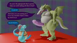 3d_(artwork) abstract_background animal_genitalia anthro anus balls bedroom_eyes belly big_balls big_belly big_ears big_nose big_penis blush bodily_fluids breath cuphead_(game) digital_media_(artwork) dragon fangs feet feral genital_fluids genitals grim_matchstick hi_res huge_cock humanoid_genitalia humanoid_penis hyper hyper_genitalia hyper_penis male male/male mixed_media moobs mythological_creature mythological_scalie mythology narrowed_eyes navel obese overweight panting penis precum puffy_anus scalie seductive sheath short_stack size_difference sleeveless_sweater slightly_chubby smile snootsy_(toothboot33) solo tail tail_motion tailwag teeth thick_thighs throbbing throbbing_penis toothboot33 unknown_species wide_hips wings