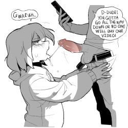 twink femboy 2boys male male/male male_penetrating male_penetrating_male male_penetrated male_only yaoi gay gay_sex gay_male gay_blowjob blowjob oral fellatio original original_character dizzyspells blush blushing blush_lines black_blush black_blush_lines monochrome 2d 2d_(artwork) 2d_artwork 2026 english_text english english_dialogue dialogue text white_body white_skin white_hair medium_hair shorts black_eyes erection erect_penis ballsack balls testicles dick cock penis saliva saliva_string saliva_drip saliva_on_penis saliva_on_tongue drooling drool drool_string fully_clothed clothing clothed clothed_male clothed_sex bangs tongue tongue_out after_oral smooth_skin smooth_penis smooth_balls after_sex hoodie