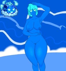 1girls big_ass big_breasts blox_fruits blue_body blue_eyes blue_hair blue_skin control_(blox_fruits) elpixol fruit_humanoid humanized no_clothes reference_image roblox roblox_game self_upload tagme