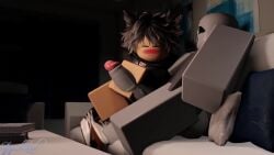 2boys 3d animated audible_ejaculation balls blowjob blush clothed couch erection flaccid gay handjob longer_than_30_seconds malx nude oral penis penis_out roblox robloxian shorter_than_one_minute sitting sound stupidzewl tagme video watermark