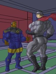 abs ass biceps breasts cape female male muscles muscular muscular_arms muscular_female muscular_legs muscular_male muscular_thighs pecs soviet_superwoman