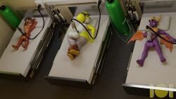 2024 3d balls crash_(series) crossover kabalmystic_(style) male male_only mario_(series) milking muscular nintendo nipples non-human non-human_head non-human_only onehundredandone spyro spyro_the_dragon toony yellow_yoshi