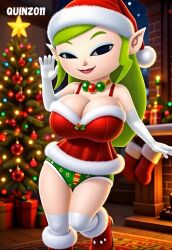 1girls 3d ai ai_art ai_assisted ai_generated alternate_version_at_source alternate_version_available artist_logo artist_name big_breasts black_eyes blonde_eyebrows blonde_hair blue_eyeshadow bluesky_link boots breasts christmas christmas_hat christmas_headwear christmas_outfit christmas_panties christmas_presents christmas_tree female female_focus female_only gloves half-closed_eyes holidays hylian hylian_ears long_hair looking_at_viewer merry_christmas milf milfification necklace nintendo phantom_hourglass pink_lips pink_lipstick pointy_ears princess_zelda quinzo11 santa_hat self_upload the_legend_of_zelda the_legend_of_zelda:_phantom_hourglass the_legend_of_zelda:_the_wind_waker the_wind_waker toon_zelda