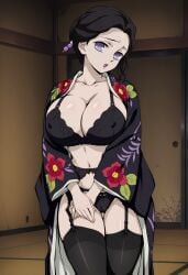 tamayo_(kimetsu_no_yaiba) kimetsu_no_yaiba demon_slayer mature_female mommy milf lingerie busty big_breasts large_breasts huge_breasts ass fat_ass big_ass large_ass huge_ass butt big_butt voluptuous curvy female female_only waist hips wide_hips legs cute thick_thighs thick_ass narrow_waist slim_waist aindroidparanoid ai_generated tagme 1girls breasts hi_res human hair