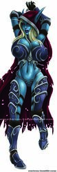 armor banshee_(warcraft) big_breasts blue_skin breasts dark_ranger eurieus female female_only forsaken red_eyes solo sylvanas_windrunner undead undead_(warcraft) undead_female world_of_warcraft