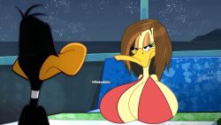 accurate_art_style avian beak duck duck_girl edit edited edited_screencap enlarged female huge_breasts looney_tunes massive_breasts otakusedits screencap screenshot screenshot_edit tagme tags_request the_looney_tunes_show tina_russo warner_brothers