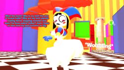 3d ass_bigger_than_head ass_bigger_than_torso ass_cheeks big_ass big_booty big_butt booty_cheeks bottom_heavy breasts bubble_ass bubble_booty bubble_butt butt_cheeks confused dialogue gloves jester_girl jester_hat jiggling_ass jiggling_butt kaibernation naked nipples nude pomni_(tadc) pomni_(the_amazing_digital_circus) solo the_amazing_digital_circus wobbling_ass wobbling_butt