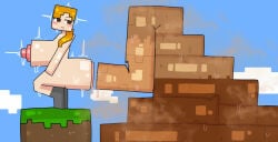 1female 1girls alex_(minecraft) alone artist_request ass ass_crack ass_focus bare_ass big_ass big_butt butt_crack butt_focus ginger_hair huge_ass huge_butt hyper_ass hyper_butt hyper_feces hyper_scat minecraft mojang no_pants relief scat scat_fetish shit sitting solo solo_female solo_focus