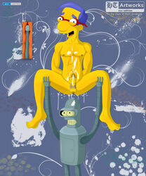 anus bender_bending_rodriguez crossover fisting futurama gay ht_lgbtq_artworks male male_only milhouse_van_houten penis pubes robot tagme the_simpsons twink yaoi