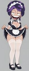 1girls 2026 2d 2d_(artwork) 2d_artwork ai_assisted alternate_ass_size alternate_body_type alternate_breast_size alternate_costume animate_inanimate bedroom_eyes big_ass big_breasts big_butt big_hair big_thighs black_eyes braid braided_hair braided_ponytail braids breasts clothed clothing curvy curvy_body curvy_female curvy_figure digital_art digital_drawing digital_drawing_(artwork) digital_media digital_media_(artwork) digital_painting_(artwork) doll doll_girl dressed edit edited edited_art edited_image exhibitionism female female_focus female_only full_body grey_background hair hair_bun hourglass_figure hourglass_figured_female humanoid humanoid_female inanimate_animate lifted_by_self lifting_own_clothes lifting_skirt lily_lovebraids living_toy long_hair maid maid_apron maid_headdress maid_outfit maid_uniform mascot_horror mob_entertainment mob_games open_mouth panties pear-shaped_figure pear_shaped pear_shaped_female ponytail ponytail_(hair) ponytail_female poppy_playtime poppy_playtime_(chapter_5) purple_hair purple_shirt seductive seductive_look seductive_pose simple_background skirt skirt_lift skirt_up smile smiling smug smug_expression smug_face smug_grin smug_smile solo solo_female solo_focus spinarooz thick thick_ass thick_butt thick_hips thick_legs thick_thighs video_games wide_hips wide_thighs 1female lily_lovebraids_(poppy_playtime) smiling_at_viewer toy living_doll female_doll teeth open_smile tongue vibrant_hair purple_hair_female underwear black_underwear black_panties 2026s maid_dress maid_cap