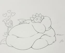 ass belly belly_squish big_belly big_breasts breasts colored digital_media_(artwork) electronic_arts elemental_creature elemental_humanoid fat female flora_fauna flower flower_creature huge_belly huge_butt huge_thighs humanoid hyper hyper_belly leaf morbidly_obese morbidly_obese_female morbidly_obese_humanoid not_furry obese obese_female obese_humanoid open_mouth overweight overweight_female overweight_humanoid peashooter_(pvz) petal_hair petals plant plant_humanoid plants_vs._zombies plants_vs._zombies_heroes plants_vs_zombies popcap_games pseudo_hair shaded sky smile sunflower_(pvz) theloverofbigthings thick_thighs