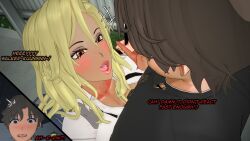 1boy 1girl 3d 3d_model 3d_render alternate_version_available asian asian_female ass big_ass big_breasts breasts comic_panel curvaceous curvaceous_body curvaceous_figure curvaceous_hips curvaceous_thighs curvy curvy_figure dark-skinned_female dialogue embarassed_male embarrassed gyaru gyaru_gal huge_ass huge_breasts image_set imminent_sex interracial interracial_couple koikatsu kuro_gyaru leg_warmers light-skinned_male light_skin loose_socks muscular muscular_male nervous open_clothes original peterson_walker pressed_against pressed_together pressing_breasts rain rin_takagi spidey-dude story tachumi tanned tanned_female tanned_skin text thick_thighs thinking umbrella voluptuous voluptuous_body voluptuous_female white_male