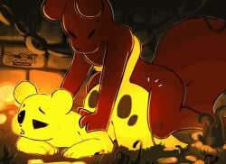 ambiguous/ambiguous ambiguous_gender animated anthro bodily_fluids doeboi edit genital_fluids genitals glowing glowing_markings hunter_(rain_world) knot knot_fucking knotting lantern_mouse_(rain_world) lubed_up male markings mouse mp4 penetrated penis penis_in_ass pinned_down pinned_to_ground plap popping rain_world red_skin sound squeaking tagme video videocult yellow_skin