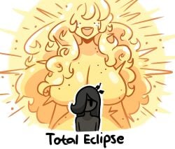 2girls big_breasts breasts eclipse female gijinka moon murgoten sun tagme
