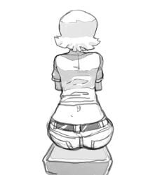 2boys anal anal_sex animated anus backsack femboy gaping gaping_anus gif jjfrenchie male_only monochrome no_sound penis sex sitting testicles undressing_another yaoi