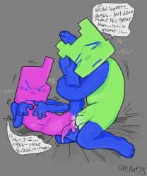 2boys adult_swim aqua_teen_hunger_force blue_arms blush chubby_male cumming_inside digital_drawing_(artwork) err_(athf) flattered flustered gay gay_sex green_body green_penis hugging_leg ignignokt lifting_leg love male/male male_only moaning penis_in_ass pink_body pink_penis shaking sideways sideways_sex talking_to_partner thrusting_into_ass tired_look twink whining