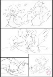 close-up comic electricity electrostimulation emolga female fisting harumi monochrome nintendo pokemon pokemon_(species) pokemon_only pussy pussy_juice snivy vaginal_fisting vaginal_penetration video_games yuri