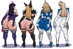 4girls ai_assisted ai_generated animated ass ass_bigger_than_head ass_chart ass_comparison ass_focus ass_shake big_ass blonde_hair boots bottomless dagger_(marvel) dagger_(marvel_rivals) dumptruck_ass female female_only grok hand_on_ass hand_on_hip high_heel_boots high_heels hip_sway hips hips_wider_than_shoulders huge_ass invisible_woman invisible_woman_(marvel_rivals) leotard magik_(illyana_rasputin) marvel marvel_comics marvel_rivals multiple_girls novelai psylocke psylocke_(sai)_(vengeance) purple_hair shaking_ass skin_tight skintight_bodysuit sue_storm tagme take_your_pick thick_thighs thighhighs vamo video white_background x-men