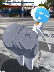 1girls 2025 2d_(artwork) about_to_pound_the_fuck_outta_em argentina argentinian_female big_ass big_butt catu_(sfvc) first_porn_of_character high_resolution imminent_anal imminent_sex la_sandia massive_ass presenting_hindquarters robot robot_anthro robot_girl robot_humanoid robot_joints screen_face shortstack showing_ass showing_off spanish_dialogue spanish_text