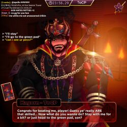 anonymous_male bara black_sclera chest_hair clothed demon dilf eternal_towers_of_hell gay hairy happy_trail juke's_towers_of_hell mature_male middle_aged_man nipple_play orgasm pov pov_hands pov_male pubic_hair red_skin reference_image roblox roblox_game robloxian sxqnl_(artist) tocp_(etoh) tower_of_cruel_punishment towerhuman_(jtoh) yellow_pupils