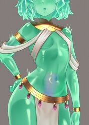adversarial_noise ass belly_dancer_outfit breasts cipher4109 colored_skin deep_penetration densetsu.exe dildo dildo_in_pussy dildo_penetration exposed_hips female flat_chest ghost_girl gold_wrist_cuffs green_hair green_skin hand_on_own_hip hidden_dildo highres hip_cleavage hip_focus implied_masturbation loincloth masturbation midriff mint_fantome monster_girl navel open_mouth pelvic_curtain saliva see-through_body sex_toy short_hair slime_(substance) slime_girl sling_bikini_top small_breasts solo stealth_masturbation thighs underboob vaginal_penetration virtual_youtuber vtuber white_loincloth wrist_cuffs