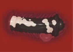 ai_generated anal anal_sex anus breedorbred comfyui deep_penetration dildo equine_dildo flared_dildo internal intestines medial_ring mottled preview prostate prostate_stimulation simple_background