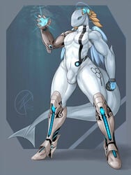 1boy anthro bionic bodysuit bulge cetacean clothing cybernetics cyborg dolphin energy leotard machine male male_only mammal marine solo wide_hips zorrore