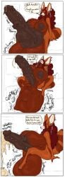 2025 absurd_res ailurid anthro areola balls big_balls big_breasts big_penis black_nose bodily_fluids breasts character_request claws cock_vore cum dialogue digital_media_(artwork) english_text feet female female_prey fingers genital_fluids genital_piercing genitals gynomorph gynomorph_pred hair hi_res huge_balls huge_breasts huge_cock humanoid_genitalia humanoid_penis hyper hyper_balls hyper_genitalia hyper_penis intersex intersex_pred itskorrie long_hair mammal nipples penile penis piercing red_panda spread_legs spreading tail text toe_claws toes vore