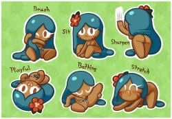 1girls :d accurate_art_style ass ass_focus autocunnilingus barefoot bent_over big_ass blue_hair blush breasts cat_stretch closed_eyes completely_nude completely_nude_female cookie_run cookie_run_kingdom cookie_run_ovenbreak curvy curvy_figure cute devsisters eyelashes face_markings fangs female female_only flexible flower flower_in_hair full_body happy licking_self long_hair looking_at_viewer lying lying_on_back masturbation naked naked_female nipples nude nude_female oerba_yun_fang open_mouth pubic_hair pussy rear_view scratching sharp_claws sitting soff_doll solo solo_female spread_legs stretching thick_thighs tiger_lily_cookie tongue tongue_out top-down_bottom-up viewed_from_behind wide_hips