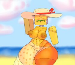 1girls areola breasts die_of_death_(roblox) harken_(die_of_death) pussy roblox roblox_game summer tagme unknown_artist