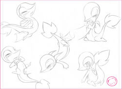 cum cum_in_pussy cum_inside disembodied_penis fellatio female harumi male monochrome multiple_poses multiple_positions nintendo oral penetration penis pokemon pokemon_(species) pose pussy sex snivy vaginal_penetration video_games