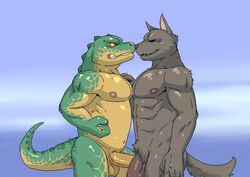 balls canine duo league_of_legends male mammal nasus nipples nude penis renekton riot_games scalie slugsdog video_games yaoi