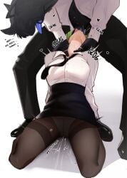 1boy 1boy1girl 1girls 1male atkoart black_tie bulging_throat clothed_sex dress_shirt neck_bulge office_clothing office_lady office_skirt onomatopoeia oral oral_penetration oral_sex panties panties_under_pantyhose pantyhose puddle pussy_ejaculation pussy_ejaculation_through_clothing pussy_juice pussy_juice_puddle skirt squirting squirting_through_clothes tagme the_atko throat_bulge throat_fuck tie upskirt white_dress_shirt white_panties white_shirt