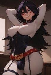 1futa 1futanari ai_generated ass big_ass big_breasts big_butt big_hips big_penis black_hair blue_eyes boku_no_hero_academia breasts bulge bulge_through_clothing cleavage clothed clothes dick dickgirl eyebrows eyelashes futa_only futanari grin grinning grinning_at_viewer hair hands-free hands_behind_head huge_cock indoors latex lips long_hair looking_at_viewer makeup mask midnight_(my_hero_academia) mole my_hero_academia narrow_waist narrowed_eyes nemuri_kayama nose penis seducing seductive seductive_eyes seductive_gaze seductive_look seductive_mouth seductive_pose seductive_smile smile smile_at_viewer smiley_face smooth_balls smooth_penis smooth_skin solo solo_dickgirl solo_focus solo_futa solo_futanari testicles thick_thighs thigh_highs thighs velonix