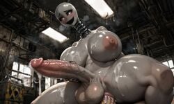 ai_generated anal coil-head_(lethal_company) cum futanari lethal_company