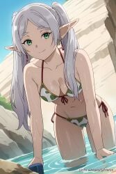 ai_generated aichat bikini cute ecchi elf elf_ears elf_female frieren frieren_beyond_journey's_end pinku pinku.ai pinkuai sousou_no_frieren