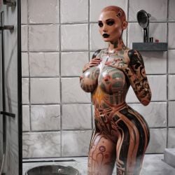 ai_generated big_breasts jack mass_effect shower