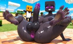 ai_generated cum enderman feet futanari minecraft