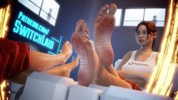 3d animated blue_nails chell feet_focus feet_worship foot_fetish foot_worship portal_(series) red_nails sound switchlaid tagme video