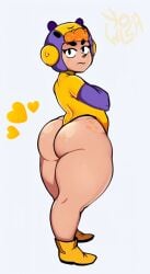 1girls ass ass_focus bea_(brawl_stars) bee bee_girl big_ass brawl_stars huge_ass orange_hair sweet