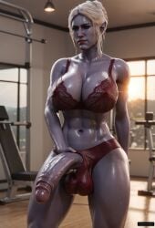 1futa 2d abs ai_generated athletic athletic_futanari baldur's_gate baldur's_gate_3 big_balls big_breasts big_penis bra dark-skinned_futanari dark_skin drow futa_only futanari grey_skin hi_res highres huge_breasts huge_cock lingerie long_penis looking_at_viewer masturbation minthara muscles muscular muscular_futanari muscular_legs panties red_eyes solo standing veiny_penis white_hair