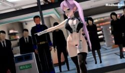 big_ass big_breasts blue_eyes bunny_girl bunnysuit dancing hair_ornament hispanic_virtual_youtuber indie_virtual_youtuber iwara kyria_vtuber mmd purple_hair twintails virtual_youtuber vtuber vtuberfanart