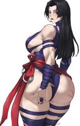 1girls 2d asian asian_female ass ass_focus ass_grab batako big_ass black_hair bodysuit breasts cheeky damaged_clothes female female_focus female_only fully_clothed grabbing grabbing_ass grabbing_own_ass highleg highleg_leotard hoop_earrings huge_ass large_ass leotard looking_at_viewer looking_back marvel marvel_rivals muscular muscular_arms muscular_female muscular_legs pale-skinned_female pale_skin psylocke psylocke_(marvel_rivals) red_lipstick ripped_clothing sideboob skin_tight skintight skintight_bodysuit skintight_clothing solo solo_female solo_focus thick_thighs thigh_strap thighs tight_clothes tight_clothing tight_fit vengeance_psylocke x-men